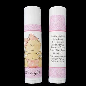 10 Vanilla Lip Balm Baby Shower Favors